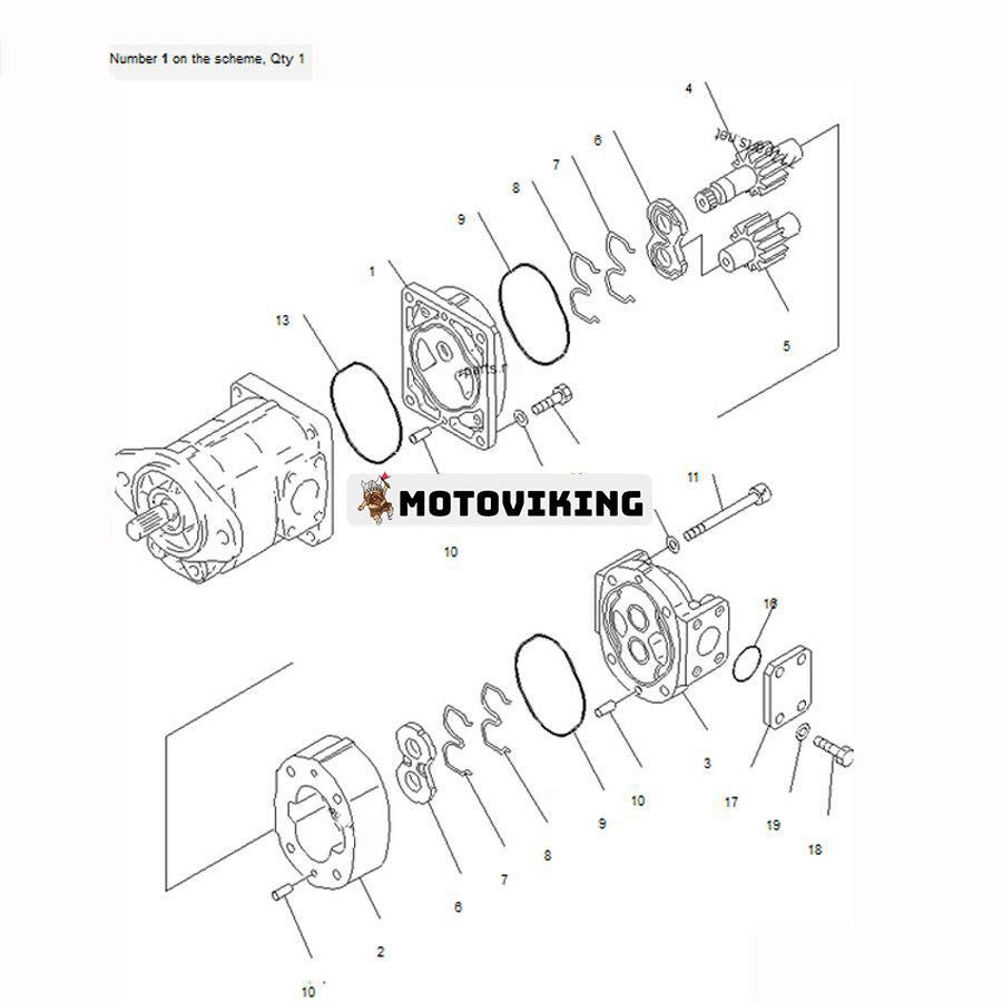 För Komatsu Bulldozer D65E-12 D65P-12 D85ESS-2 Hyraulpump 705-51-20930 705-51-20800