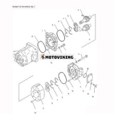 För Komatsu Bulldozer D65E-12 D65P-12 D85ESS-2 Hyraulpump 705-51-20930 705-51-20800