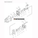 För Komatsu Bulldozer D155A-2A Styrpump 705-52-22100