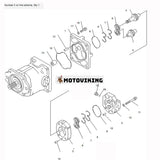 För Komatsu Bulldozer D475A-3 D475A-3-HD D475A-3-SC Hydraulpump 705-52-30810 705-52-30580