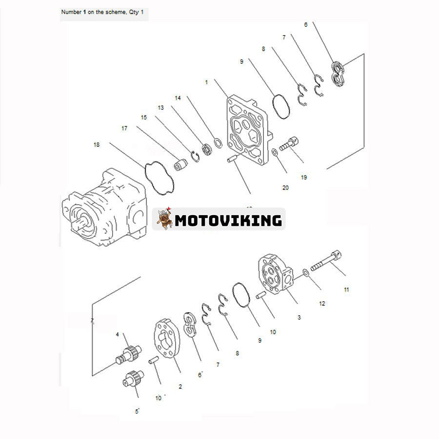 För Komatsu grävmaskin PC1600-1 PC1600SP-1 PC1800-6 PC650-3 Hydraulisk växelpump 705-51-31060