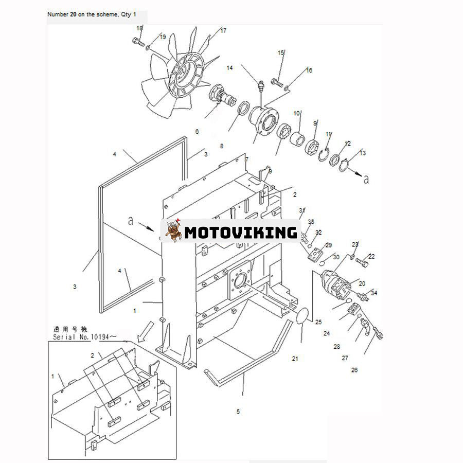 För Komatsu hjullastare WA1200-3 WA900-3 WA900L-3 Hydraulpump 705-21-26050