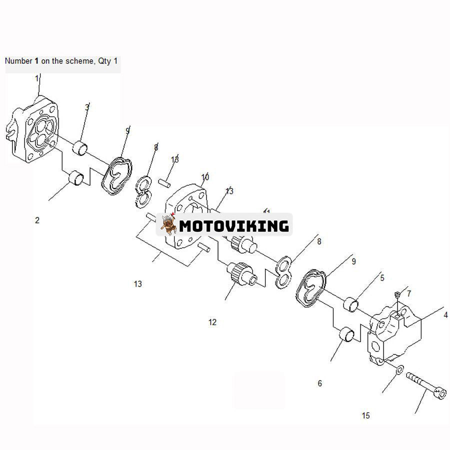 För Komatsu grävmaskin PC40MR-1 PC40MRX-1 PC45MR-1 PC45MRX-1 Huvudpump 705-41-02310