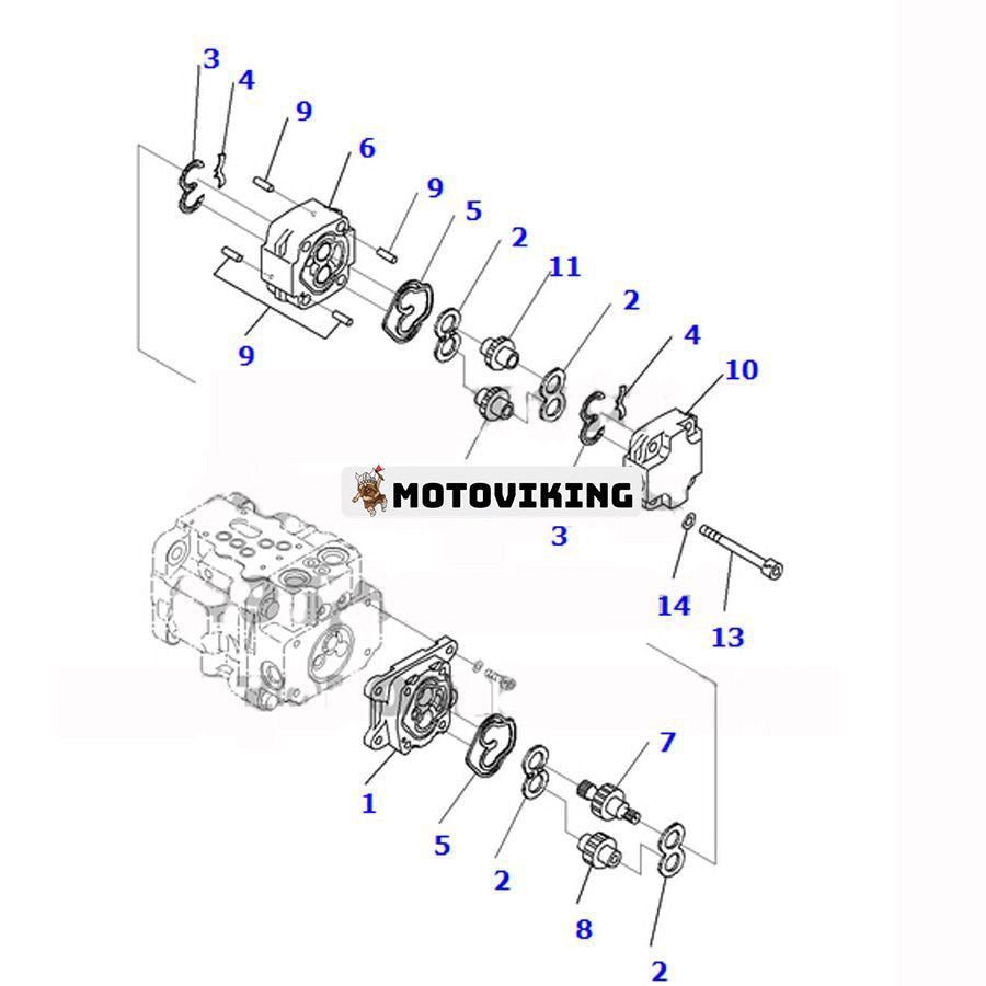 För Komatsu grävmaskin PC20-3 PC30-3 Hydraulpump 705-56-14000