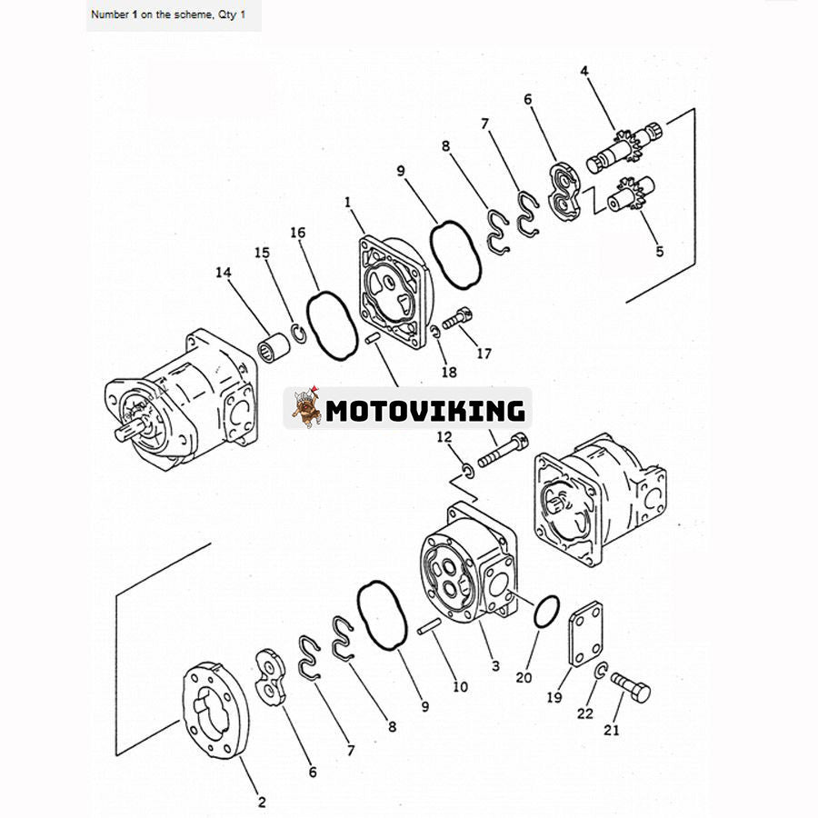 För Komatsu Crane LW250L-1NX LW250L-1NH Hydraulpump 705-55-23020