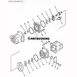 För Komatsu Crane LW250L-1NX LW250L-1NH Hydraulpump 705-55-23020