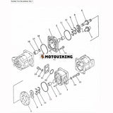 För Komatsu Crane LW250L-1H LW250L-1X Hdraulisk pump 705-56-23010