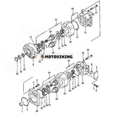 För Komatsu hjullastare 560B-1 Hydraulpump 705-51-30010