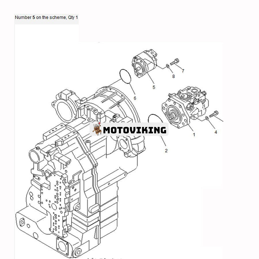 För Komatsu Grader GD555-3 GD655-3 GD675-3 Hydraulpump 705-22-36260