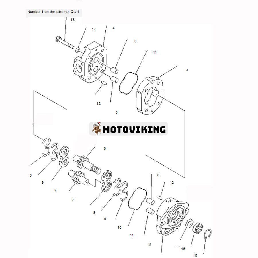 För Komatsu Väghyvel GD705A-3 GD705A-3A GD705A-4 GD705A-4A Styrpump 705-24-30010