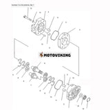 För Komatsu Väghyvel GD705A-3 GD705A-3A GD705A-4 GD705A-4A Styrpump 705-24-30010