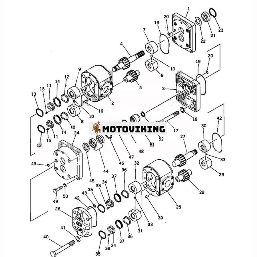 För Komatsu Grader GS360-1 GD600R-1 GD31RC-3A GD605A-1 Hydraulpump 704-56-11101