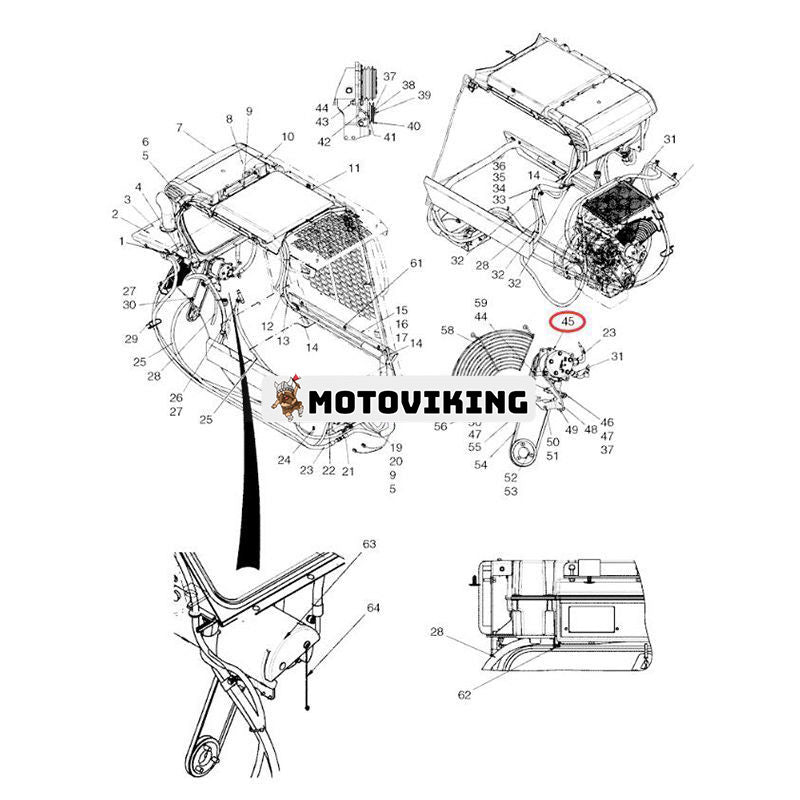 12V SD5H11 A/C-kompressor 87546525 för CASE minilastare 410