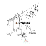 Nedre vattenslang 206-03-43211 för Komatsu grävmaskin PC200-2 PC200LC-2