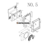 Hydraulisk oljekylare 11N9-43510 11N9-40062 11N9-40063 för Hyundai grävmaskin R320LC-7 R320LC-7A