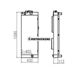 För Hyundai grävmaskin R210W-9 R210NLC-9 R210W-9-MH Vattentank Kylarkärna ASS'Y 11Q6-44210 11Q6-44312 11Q6-44311 11Q6-44310