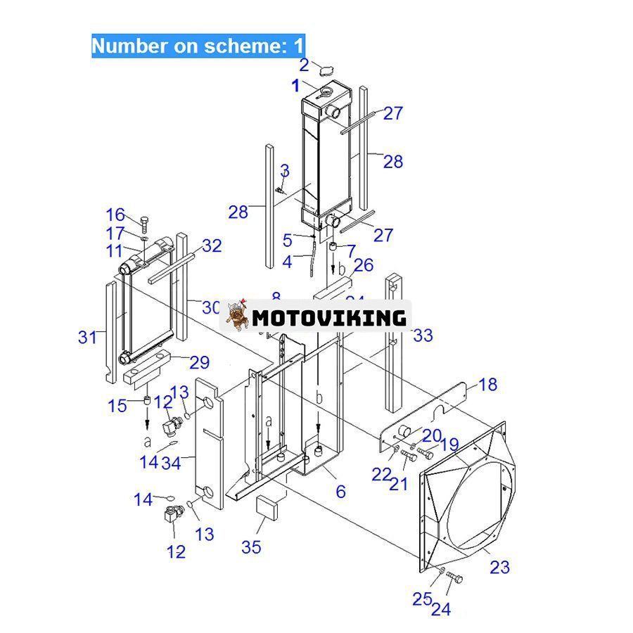 För Komatsu grävmaskin PC40MR-2 PC40MR-2-AC PC50MR-2 PC50MR-2-AC Vattentankkylare ASS'Y 22M-03-21330