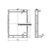 För Hyundai Grävmaskin R250LC-7A R290LC-7A Vattentank Kylarkärna ASS'Y 11N8-47160