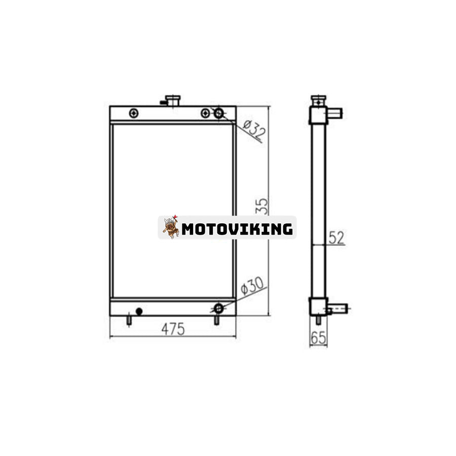 Vattentank Kylarenhet 11M9-45010 för Hyundai grävmaskin R55-9 R55W-9 R60-9S R60W-9S