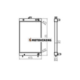 Vattentank Kylarenhet 11M9-45010 för Hyundai grävmaskin R55-9 R55W-9 R60-9S R60W-9S