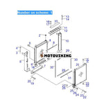 För Komatsu grävmaskin PC220LL-7L PC270-7 PC270LC-7L PC270LL-7L PC290LC-7K PC308USLC-3 Vattentankkylare ASS'Y 206-03-72110