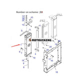För Komatsu grävmaskin PC200LL-8 PC220-8 PC220LC-8 PC240LC-8K PC240NLC-8K Vattentankkylare ASS'Y 206-03-21412