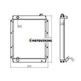 För Sany Grävmaskin SY215C-8 Vattentank Radiator Core ASS'Y