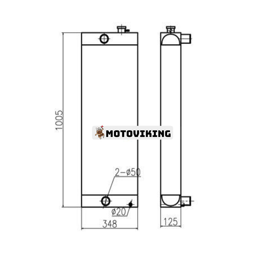 För Sany Grävmaskin SY195C-9 Vattentank Radiator Core ASS'Y