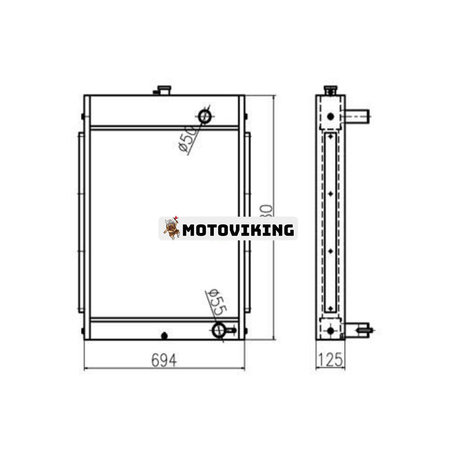 För Hyundai Grävmaskin R200W-3 Vattentank Kylarkärna ASS'Y 11ER-42490