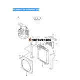 För Hitachi grävmaskin EX20UR EX20UR-2 EX30UR EX30UR-2 Vattentank Kylarkärna ASS'Y 4313328