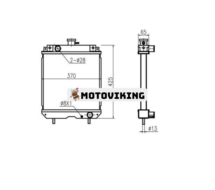 För Hitachi grävmaskin EX20UR EX20UR-2 EX30UR EX30UR-2 Vattentank Kylarkärna ASS'Y 4313328