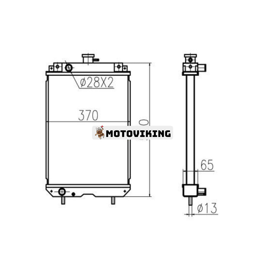 För Hitachi ZX30UR ZX40UR EX40UR-3 VR308 VR308-2 VR408 VR408-2 Vattentank Kylarkärna ASS'Y 4454123