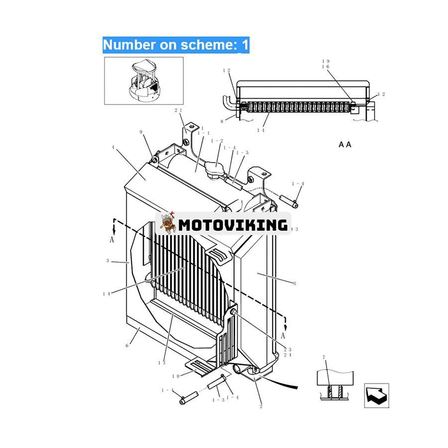 För Case Grävmaskin CX36B CX31B Vattentank Kylarkärna ASS'Y PW05P00027F1 PW05P00027S001