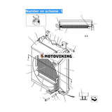 För Case Grävmaskin CX36B CX31B Vattentank Kylarkärna ASS'Y PW05P00027F1 PW05P00027S001