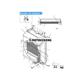 För Kobelco Grävmaskin 30SR 30SR-3 30SR-5 35SR 35SR-5 SK30SR-3 SK35SR-3 Vattentank Kylarkärna ASS'Y PW05P00027F1 PW05P00027S001