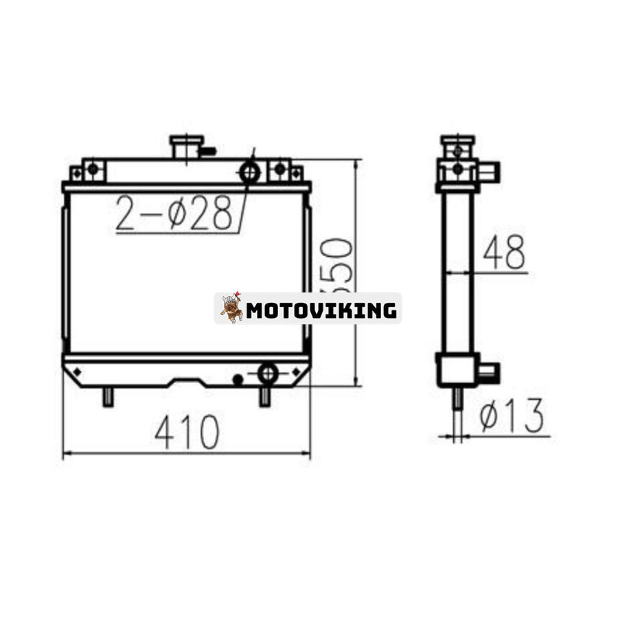 För Yanmar KE30 KE40 KE50 Vattentank Kylarkärna ASS'Y 198162-00601