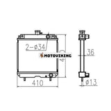 För Yanmar F190 F210 F230 F250 Vattentank Kylarkärna ASS'Y 119853-44501