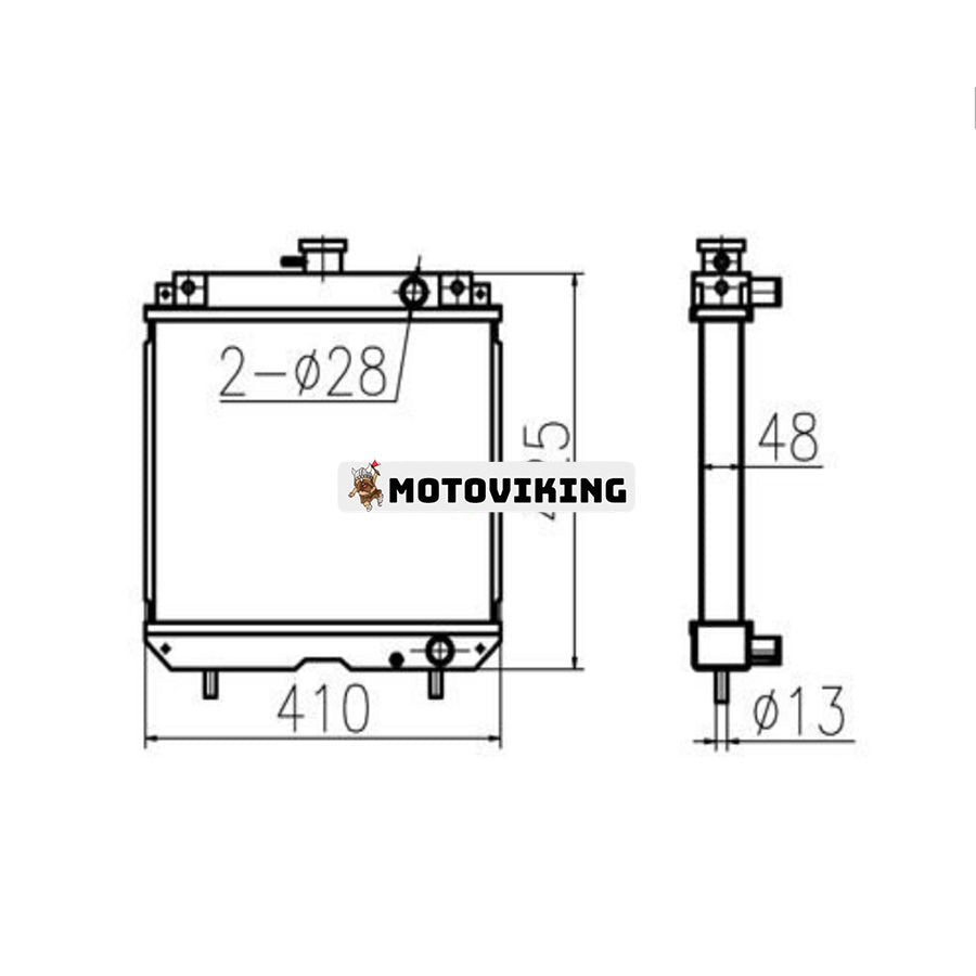 För Yanmar EE213 Vattentank Kylarkärna ASS'Y 119255-44501