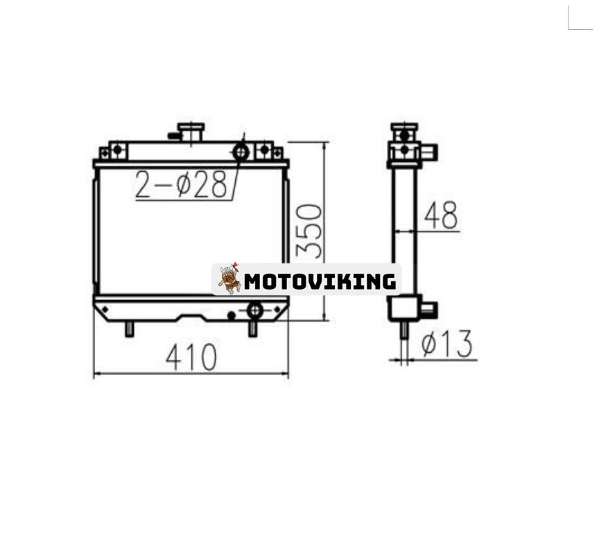 För Yanmar GP8 GP10 Vattentank Kylarkärna ASS'Y 119254-44510