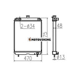 För Yanmar F455 F605 Vattentank Kylarkärna ASS'Y 119956-44501