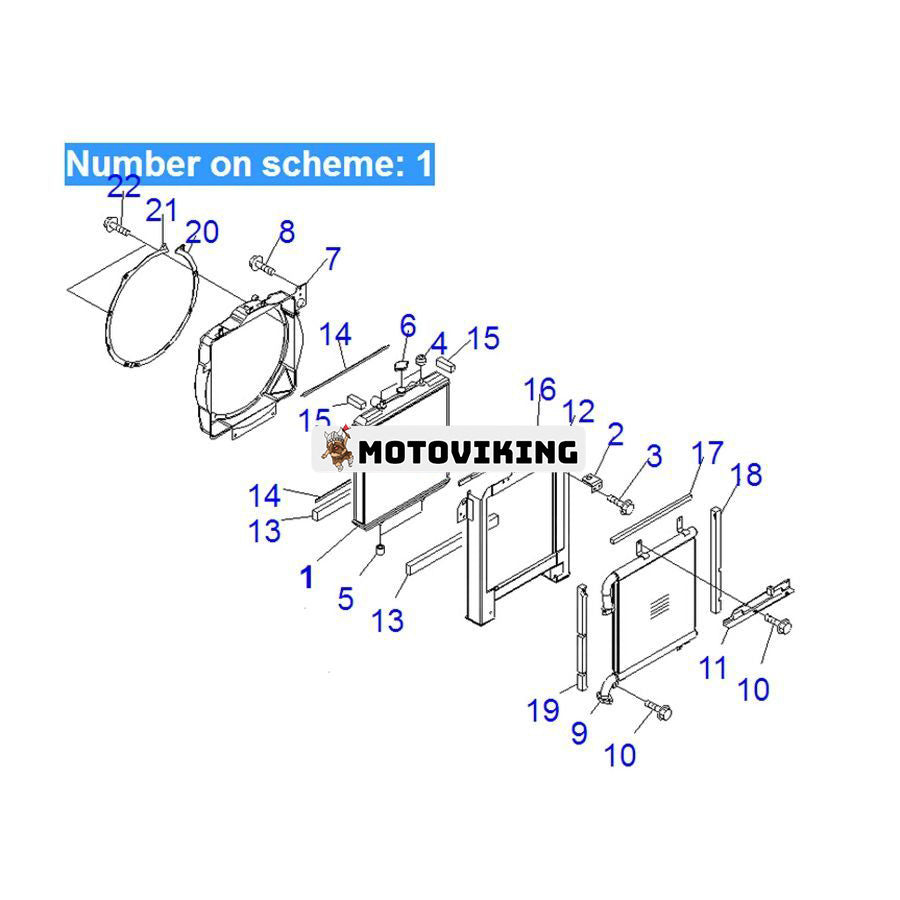 Vattentankkylare 21W-03-41110 för Komatsu grävmaskin PC78MR-6 PC78US-6 PC78UU-6