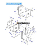 För Komatsu grävmaskin PC220-6 PC230-6 Vattentankkylare ASS'Y 206-03-61410