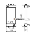 För John Deere Grävmaskin 75C Vattentank Kylarkärna ASS'Y 4475870