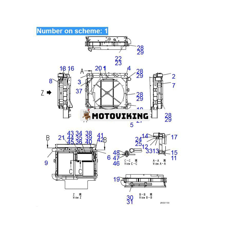 För Komatsu dumper HD325-7 HD325-7R HD405-7 HD405-7R Vattentank Kylarkärna ASS'Y 566-03-81112