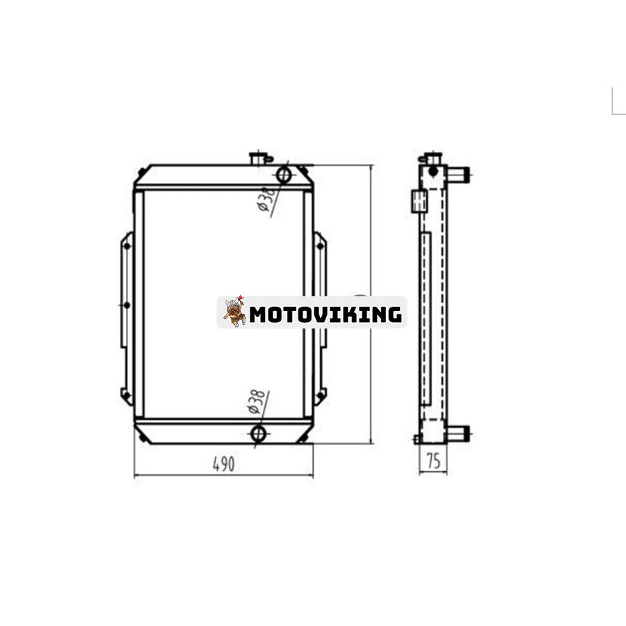 För Hyundai Grävmaskin R55-7 R55W-7 Vattentank Kylarkärna ASS'Y 11M8-40100