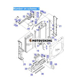 För Komatsu grävmaskin PC400-8 PC450-8 Vattentank Radiator Ass'y 208-03-75111