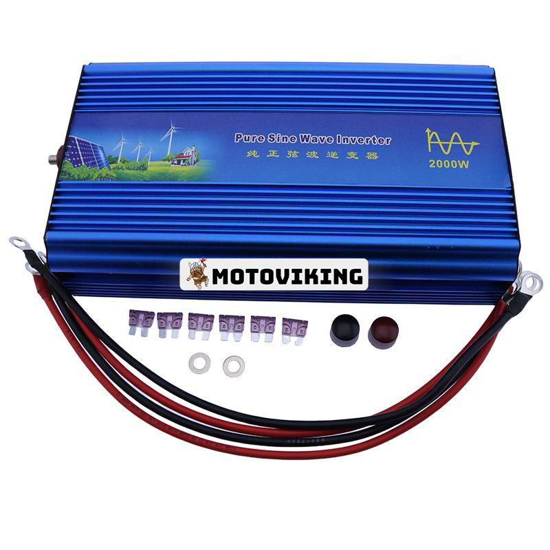 Ny DC12V till AC200-240V Power Pure Sine Wave Inverter 2000W