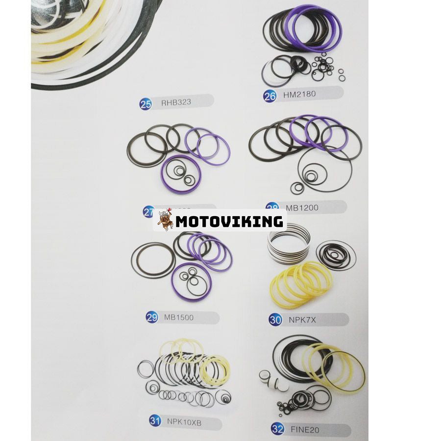 För NPK7X Hammer Breaker Cylinder Seal Kit