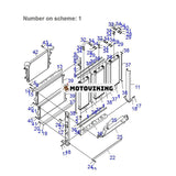 Vattentankkylare 209-03-41210 för Komatsu grävmaskin PC800SE-8 PC800SE-8R PC800LC-8 PC850-8E0 PC850SE-8E0