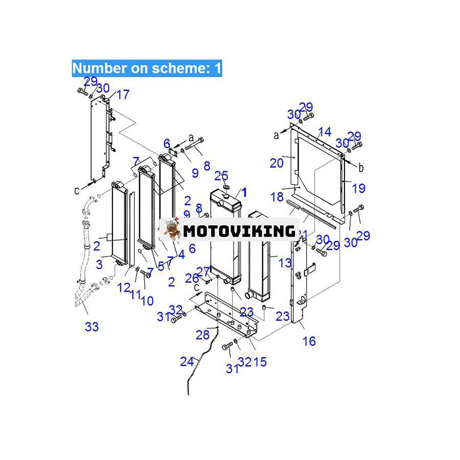 För Komatsu hjullastare WA320-6 WA320PZ-6 Vattentank Kylarkärna ASS'Y 419-03-48110